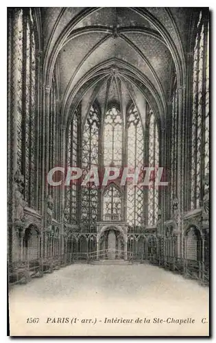 Cartes postales Paris Ier interieur de la Ste Chapelle