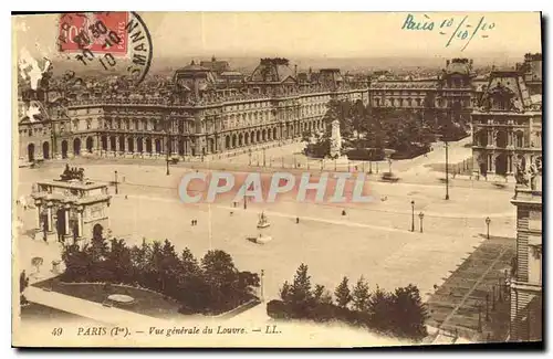 Cartes postales Paris Ier vue generale du Louvre