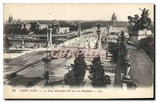 Ansichtskarte AK Paris VIII Le Pont Alexandre III vers les Invalides