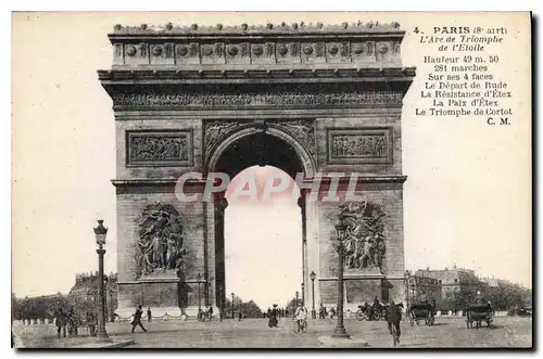 Cartes postales Paris 8 arrt L'Arc de Triomphe de l'Etoile