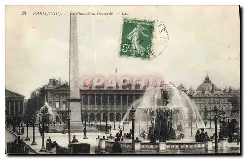 Cartes postales Paris VIII La Place de la Concorde