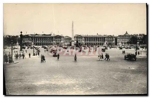 Cartes postales Paris Panorama de la Place de la Concorde L'Obelisque et la Madeleine