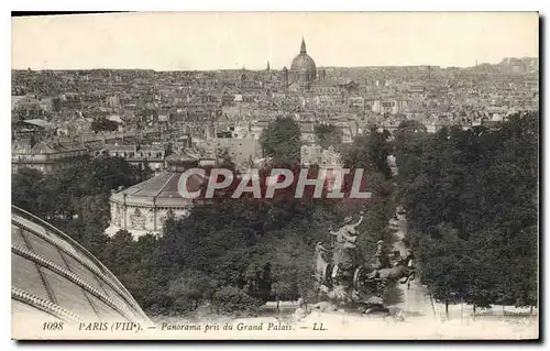 Cartes postales Paris VIII Panorama pris du Grand Palais