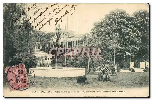 Cartes postales Paris Champs Elysees Concert des Ambassadeurs