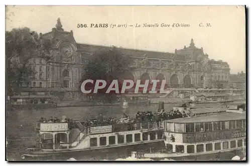 Cartes postales Paris 7 arrt La Nouvelle Gare d'Orleans Bateau Peniche