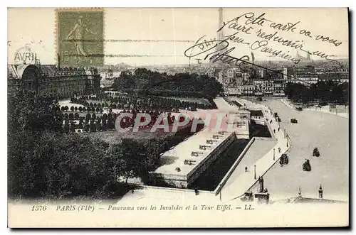 Cartes postales Paris VII Panorama vers les Invalides et la Tour Eiffel