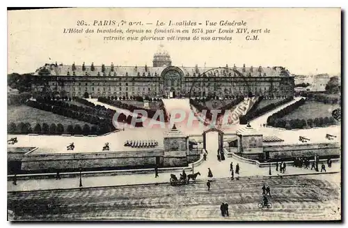 Cartes postales Paris 7 arrt Les Invalides vue generale l'Hotel des Invalides