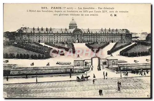 Cartes postales Paris 7 arrt Les Invalides vue generale l'Hotel des Invalides