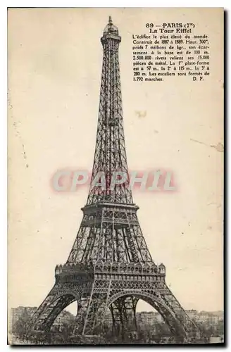 Cartes postales Paris 7 arrt La Tour Eiffel