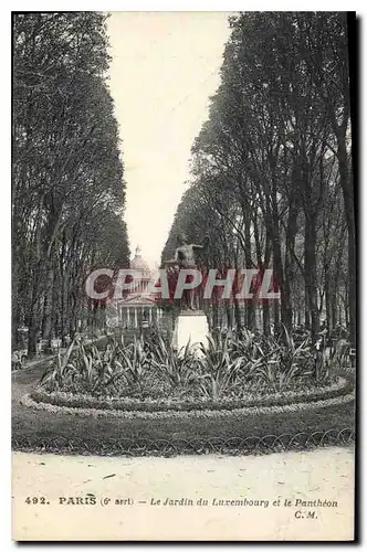 Ansichtskarte AK Paris 6 arrt Le Jardin du Luxembourg et le Pantheon