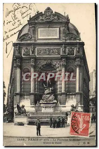 Cartes postales Paris 6e arrt la Fontaine St Michel Oeuvre de Duret