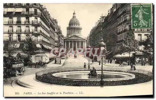 Cartes postales Paris la Rue Soufflot et le Pantheon