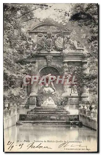 Cartes postales Paris Fontaine de Medicis jardin du Luxembourg