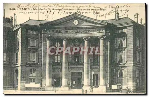 Cartes postales Paris Mairie du Ve Arrondissement Place du Pantheon