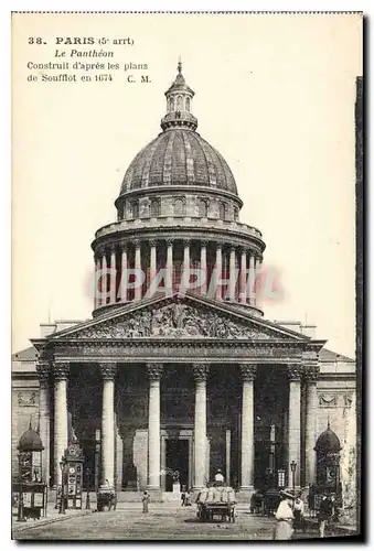 Ansichtskarte AK Paris 5e arrt le Pantheon construit d'apres les plans de Soufflot en 1674