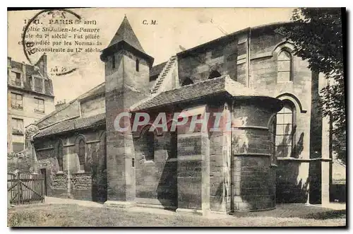 Cartes postales Paris 5e arrt Eglise St Julien le Pauvre date du 7e siecle fut pillee et incendiee par les Norma