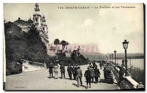 Cartes postales Monte Carlo le Theatre et les Terrasses
