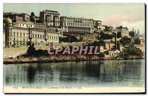 Cartes postales Monte Carlo la Rampe et les hotels