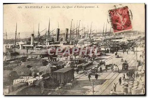 Cartes postales Marseille la Joliette le Quai d'Embarquement