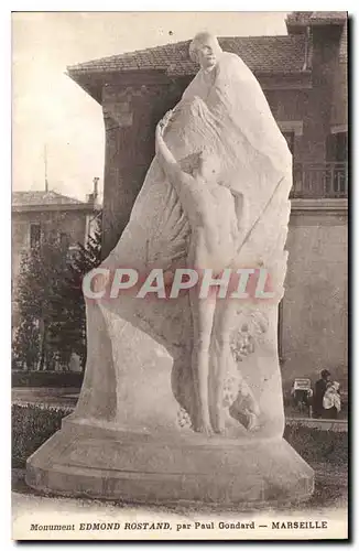 Ansichtskarte AK Monument Edmond Rostand par Paul Gondard Statuaire