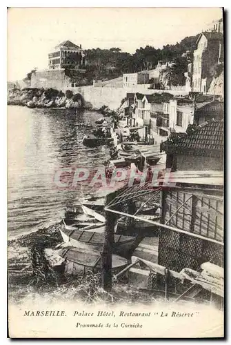 Cartes postales Marseille palace hotel Restaurant la Reserve Promenade de la Corniche