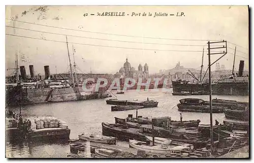 Ansichtskarte AK Marseille Port de la Joliette Bateaux