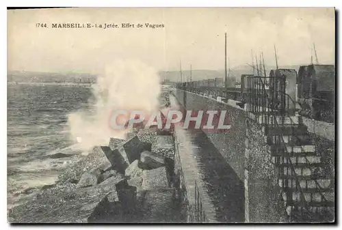 Cartes postales Marseille la Jetee Effet de Vagues