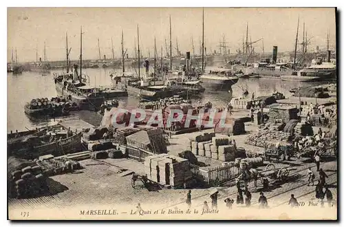 Ansichtskarte AK Marseille le Quai et le Bassin de la Joliette