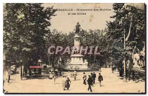 Ansichtskarte AK Marseille Monument des Mobiles et les Allees