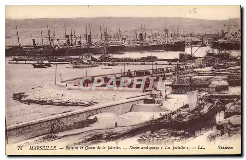 Cartes postales Marseille Bassins et Quais de la Joliette