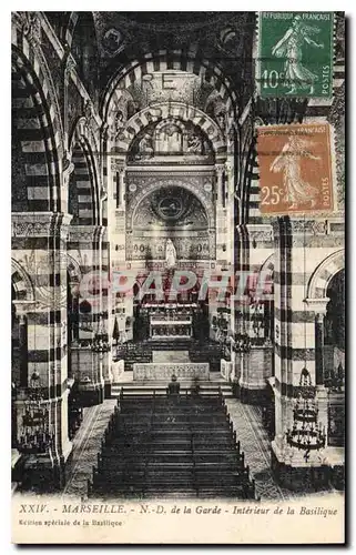 Cartes postales Marseille N D de la Garde interieur de la Basilique