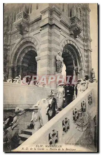 Ansichtskarte AK Marseille N D de la Garde Porche de la Basilique