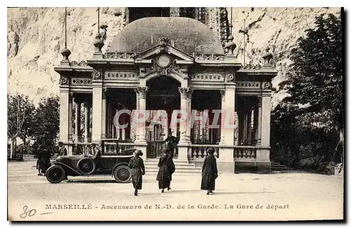 Ansichtskarte AK Marseille Ascenseurs de N D de la garde la gare de depart