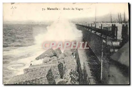 Cartes postales Marseille Etude de vague