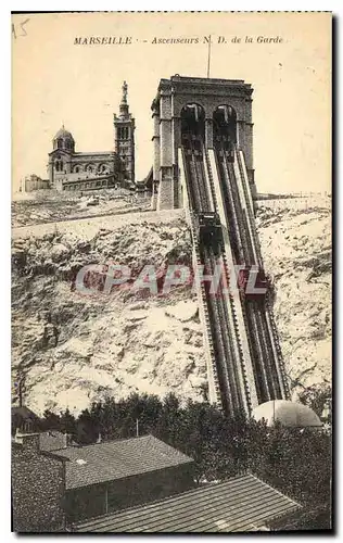 Cartes postales Marseille Ascenseurs N D de la Garde