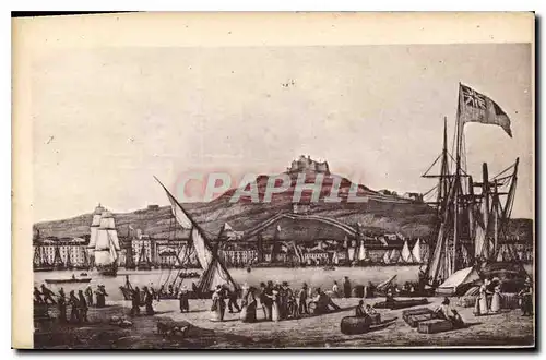 Ansichtskarte AK Marseille Ancien vue de la ville et du Fort Notre Dame de la Garde en 1825