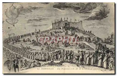 Ansichtskarte AK Marseille une Procession a N D de la Garde en 1777