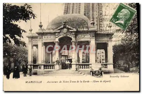 Cartes postales Marseille Ascenseurs de Notre Dame de la Garde Gare de depart