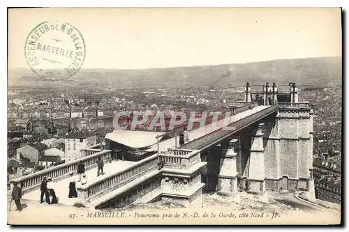 Cartes postales Marseille Panorama pris de N d de la Garde cote Nord