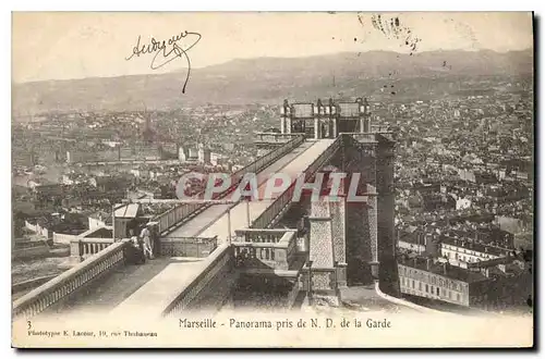 Ansichtskarte AK Marseille Panorama pris de N d de la Garde