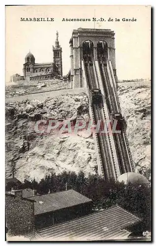 Cartes postales Marseille Ascenseurs N d de la Garde