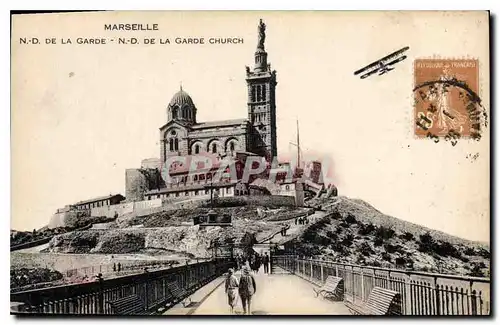 Ansichtskarte AK Marseille N D de la Garde Avion Aviation