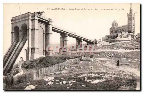 Ansichtskarte AK Marseille Notre Dame de la Garde les Ascenseurs