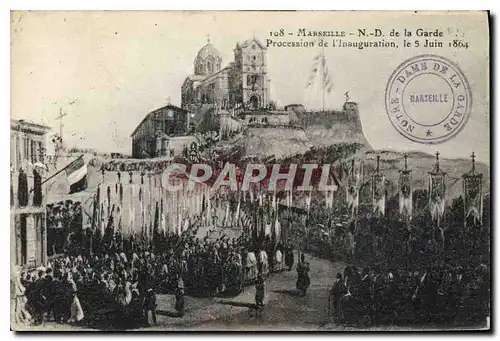 Ansichtskarte AK Marseille N D de la Garde Procession de l'Inauguration le 5 juin 1864