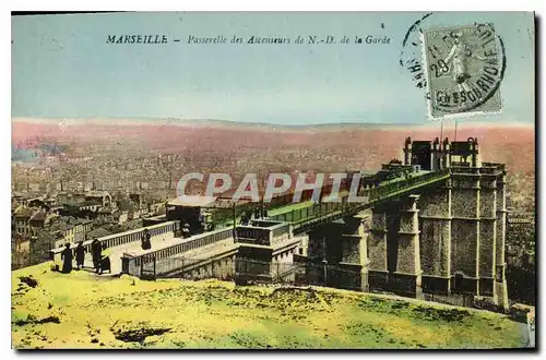 Cartes postales Marseille Passerelle des Ascenseurs de N D de la Garde