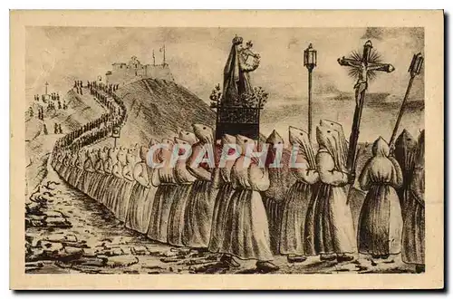 Ansichtskarte AK Marseille N D de la Garde vers 1840 ancien reposoir de la Bonne N D de la garde Procession des P