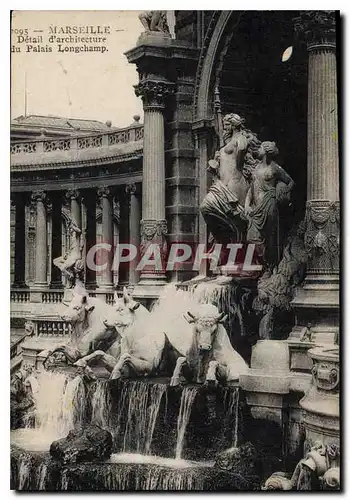 Ansichtskarte AK Marseille detail d'architecture du palais Longchamp