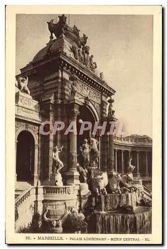 Ansichtskarte AK Marseille Palais Longchamp Motif centrale