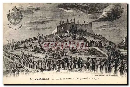 Ansichtskarte AK Marseille N D de la Garde Une Procession en 1777