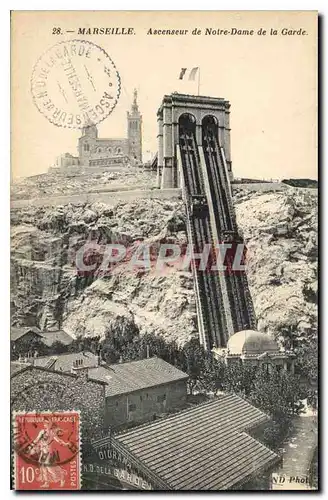 Ansichtskarte AK Marseille Ascenseur de Notre Dame de la Garde